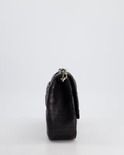 Christian Dior Black Cannage Miss Dior Leather Bag With Silver Hardware