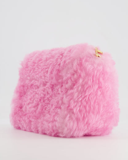 Louis Vuitton Candy Pink Shearling LV Twist PM Bag with Gold Hardware