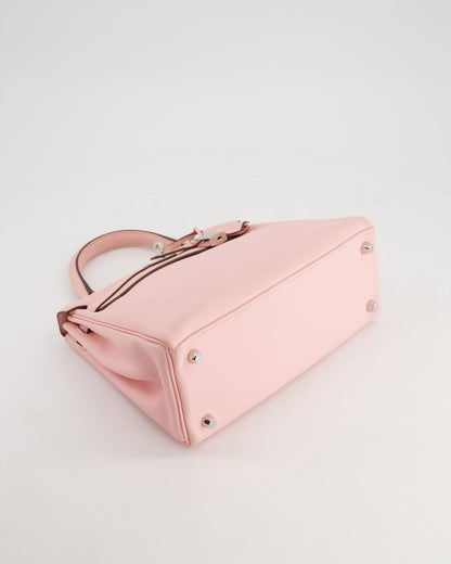 Hermès Kelly Bag 25cm Retourne in Rose Sakura Swift Leather with Palladium Hardware