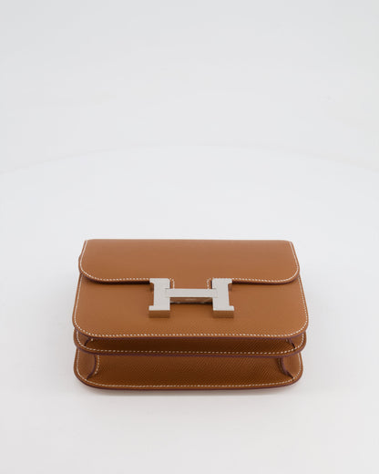 *HOT* Hermès Constance III Mini 18cm Miroir Bag in Gold Epsom Leather with Palladium Hardware