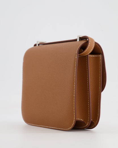 *HOT* Hermès Constance III Mini 18cm Miroir Bag in Gold Epsom Leather with Palladium Hardware