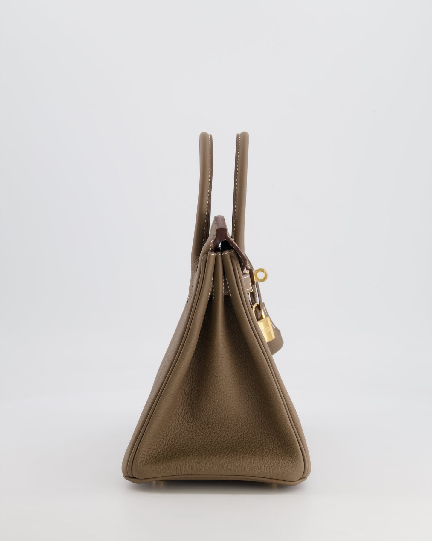 *HOT* Hermès Birkin Retourne 25cm Bag in Etoupe Togo Leather with Gold Hardware