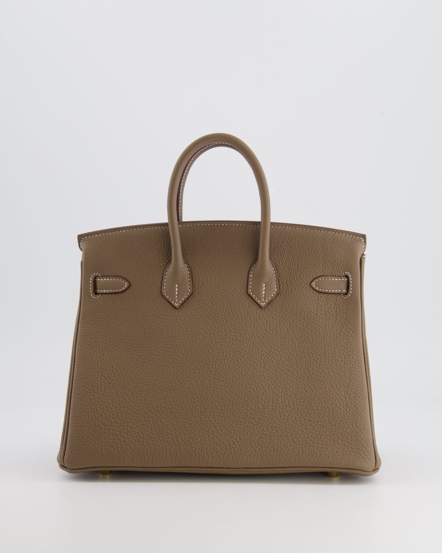 *HOT* Hermès Birkin Retourne 25cm Bag in Etoupe Togo Leather with Gold Hardware