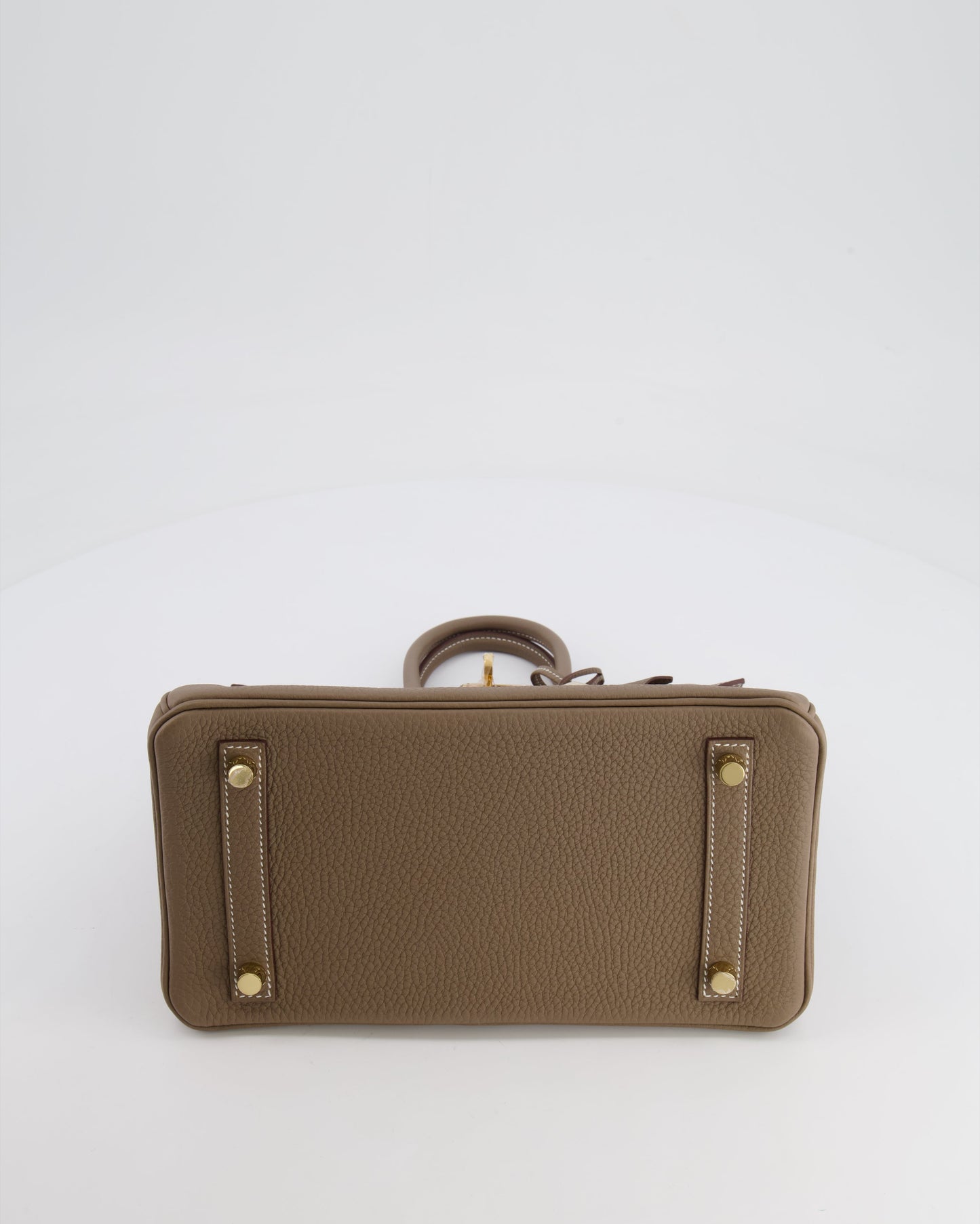 *HOT* Hermès Birkin Retourne 25cm Bag in Etoupe Togo Leather with Gold Hardware