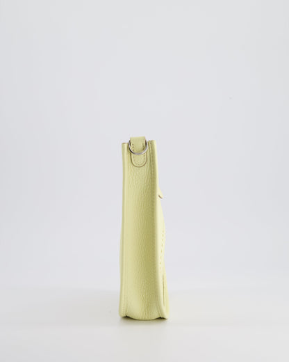 Hermès Mini Evelyne Bag in Jaune Milton Clemence Leather with Palladium Hardware