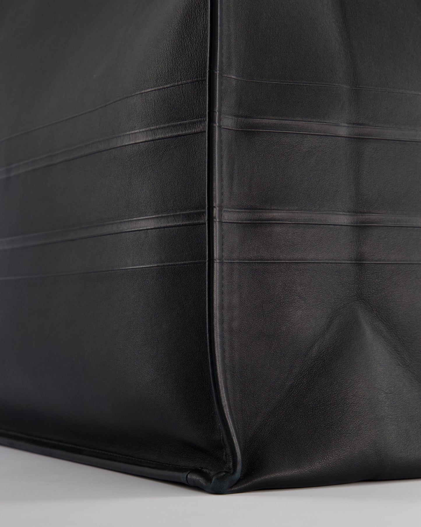 Christian Dior Black Large Book Tote in Calfskin Leather