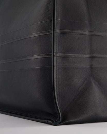 Christian Dior Black Large Book Tote in Calfskin Leather