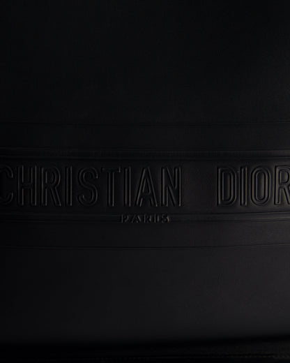 Christian Dior Black Large Book Tote in Calfskin Leather