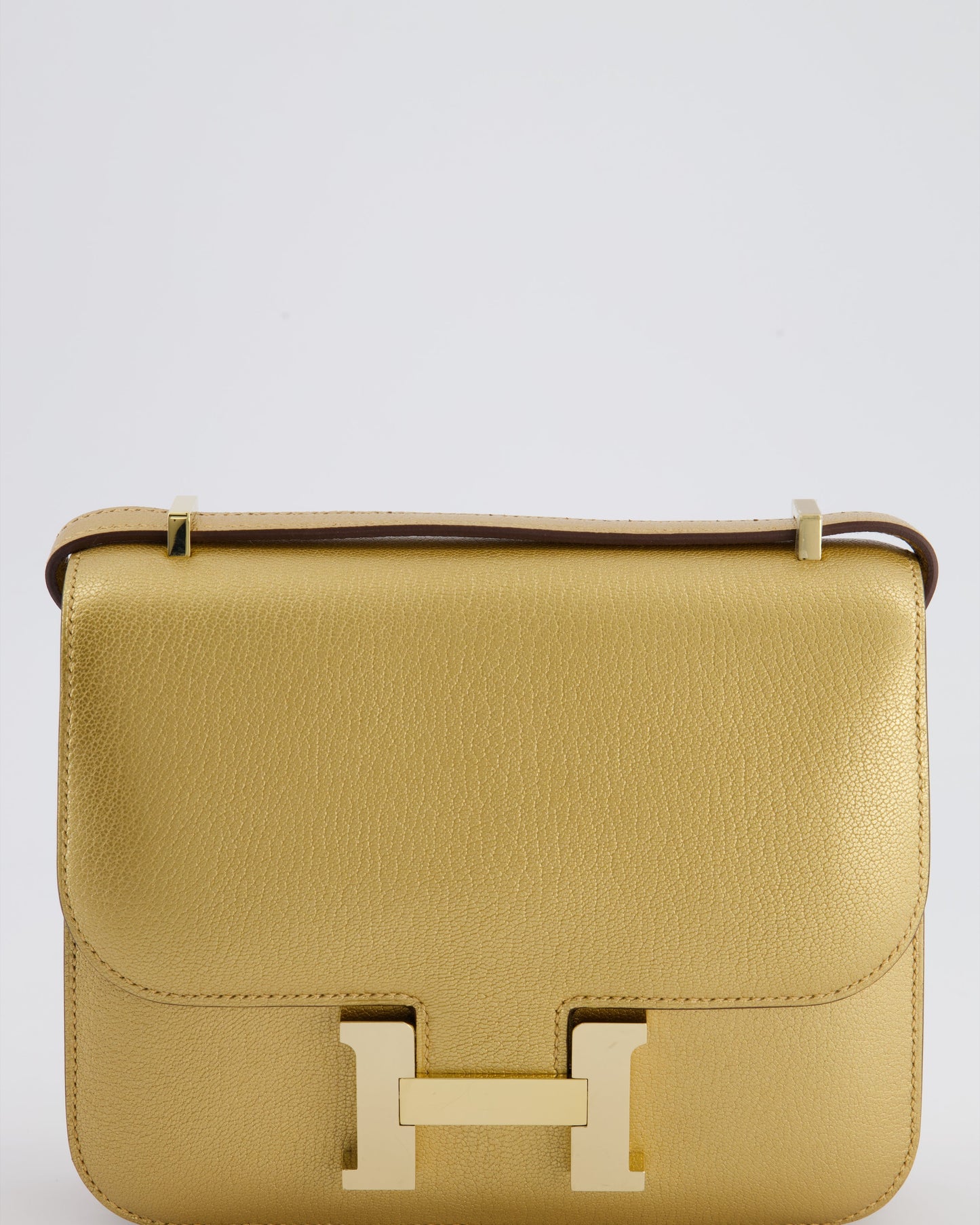 *LIMITED EDITION* Hermès Constance 18 III Miroir Doré Bag in Chevre Chamkila Leather with Permabrass Hardware