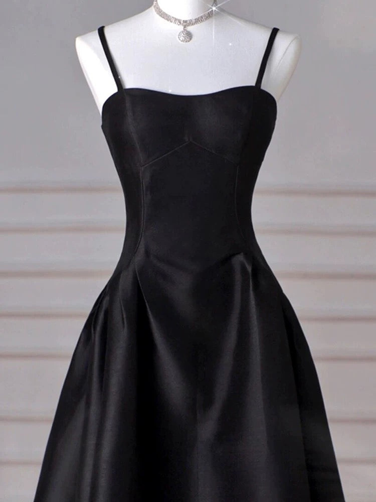 Gorgeous A line Straps Satin Burgundy Prom Dress P1878