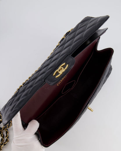 Chanel Black Jumbo Classic Double Flap Bag in Caviar Leather with Gold Hardware RRP £9,540