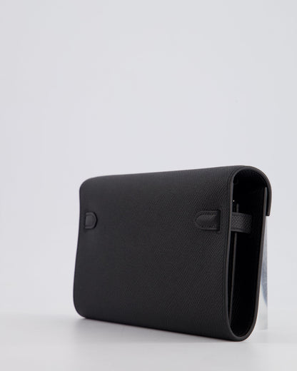Hermès Kelly To Go Bag in Noir Epsom Leather with Palladium Hardware