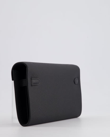 Hermès Kelly To Go Bag in Noir Epsom Leather with Palladium Hardware