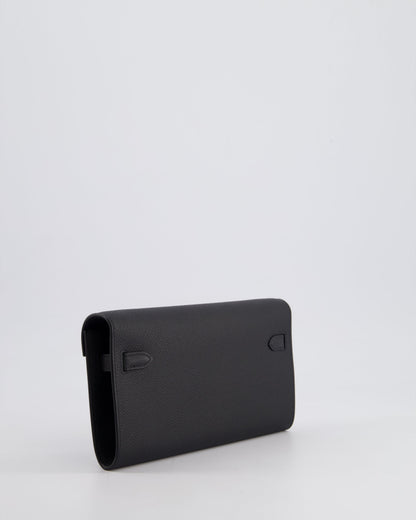 Hermès Kelly To Go Bag in Noir Epsom Leather with Palladium Hardware