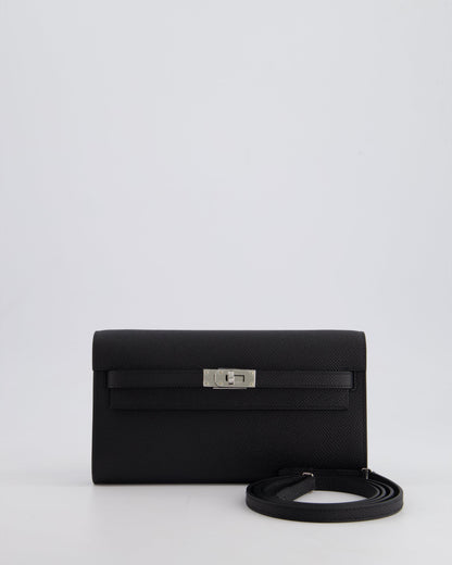 Hermès Kelly To Go Bag in Noir Epsom Leather with Palladium Hardware