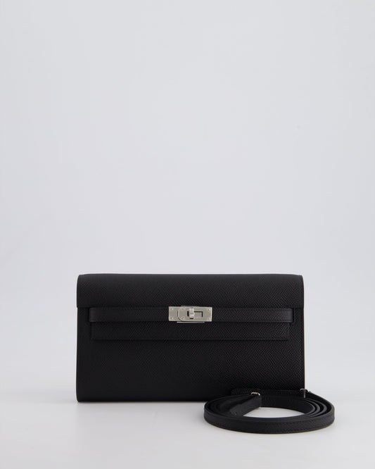 Hermès Kelly To Go Bag in Noir Epsom Leather with Palladium Hardware