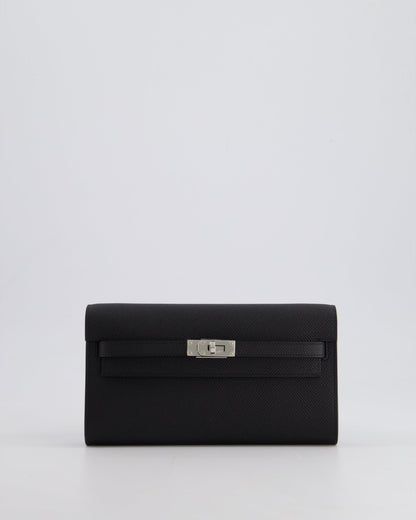 Hermès Kelly To Go Bag in Noir Epsom Leather with Palladium Hardware