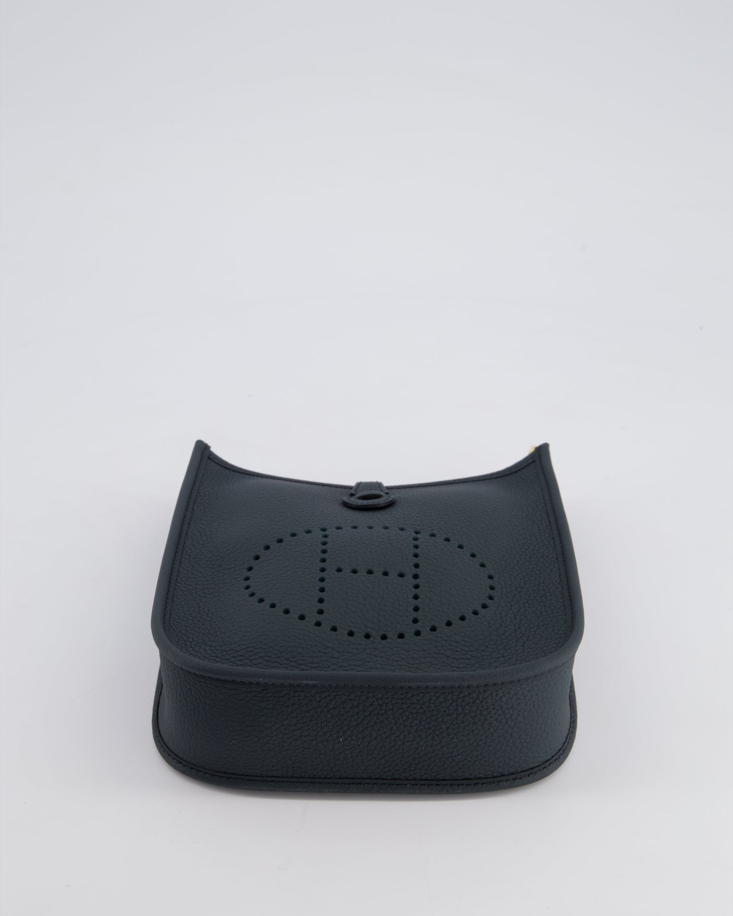 *RARE* Hermès Mini Evelyne 16 Bag in Vert Rousseau Maurice Leather with Gold Hardware & Vert Cypress Sangle Wooly Unicolore Strap