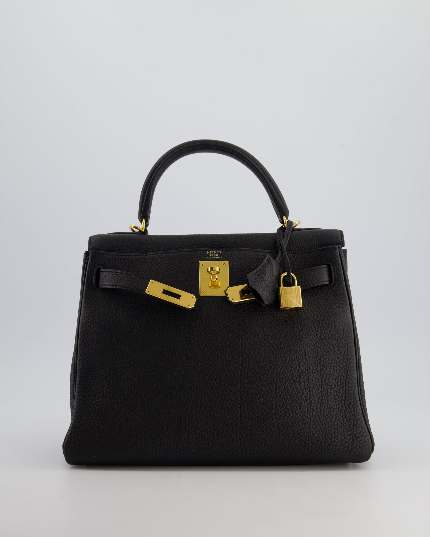 Hermès Kelly 28cm Retourne Bag in Black Togo Leather with Gold Hardware