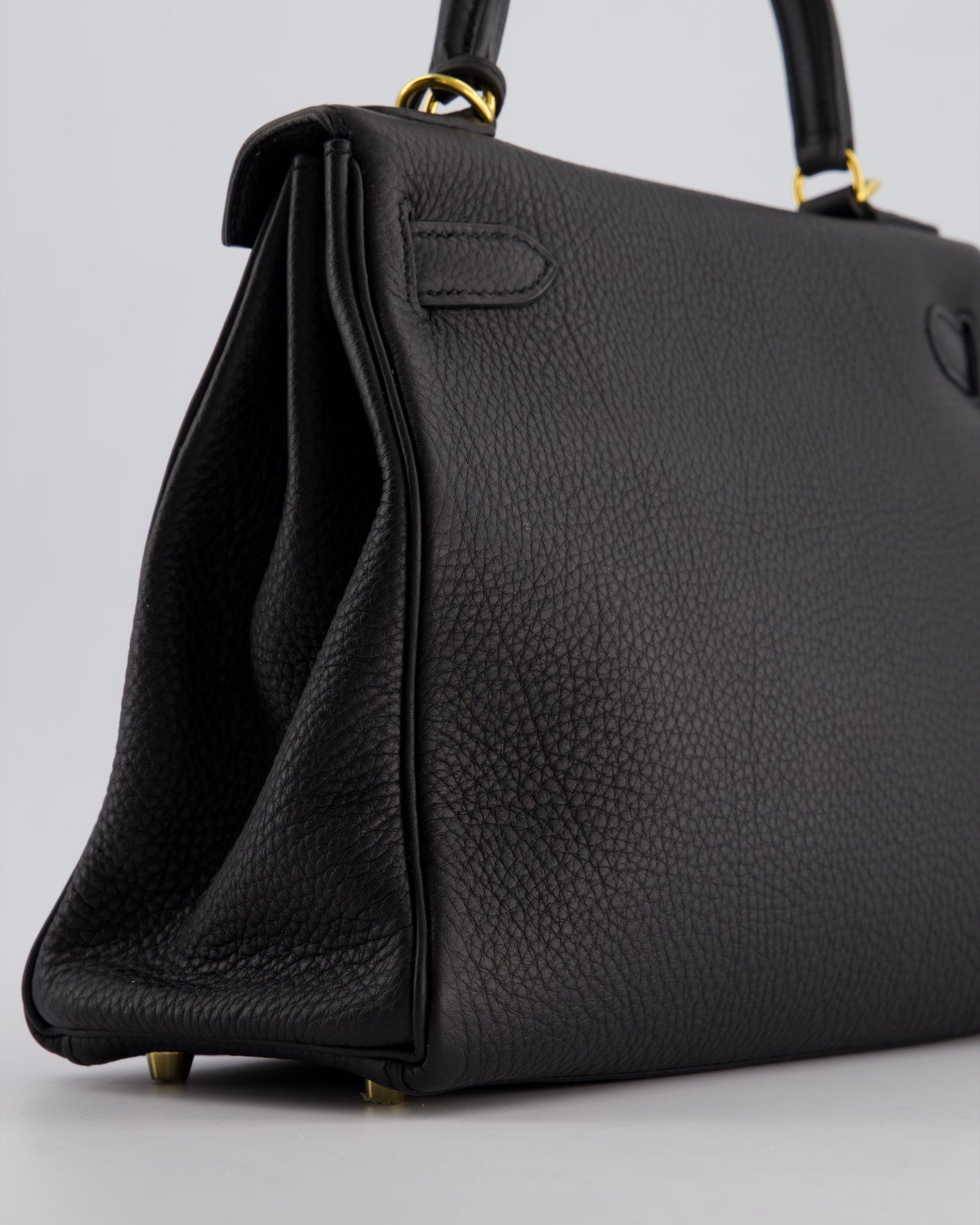 Hermès Kelly 28cm Retourne Bag in Black Togo Leather with Gold Hardware