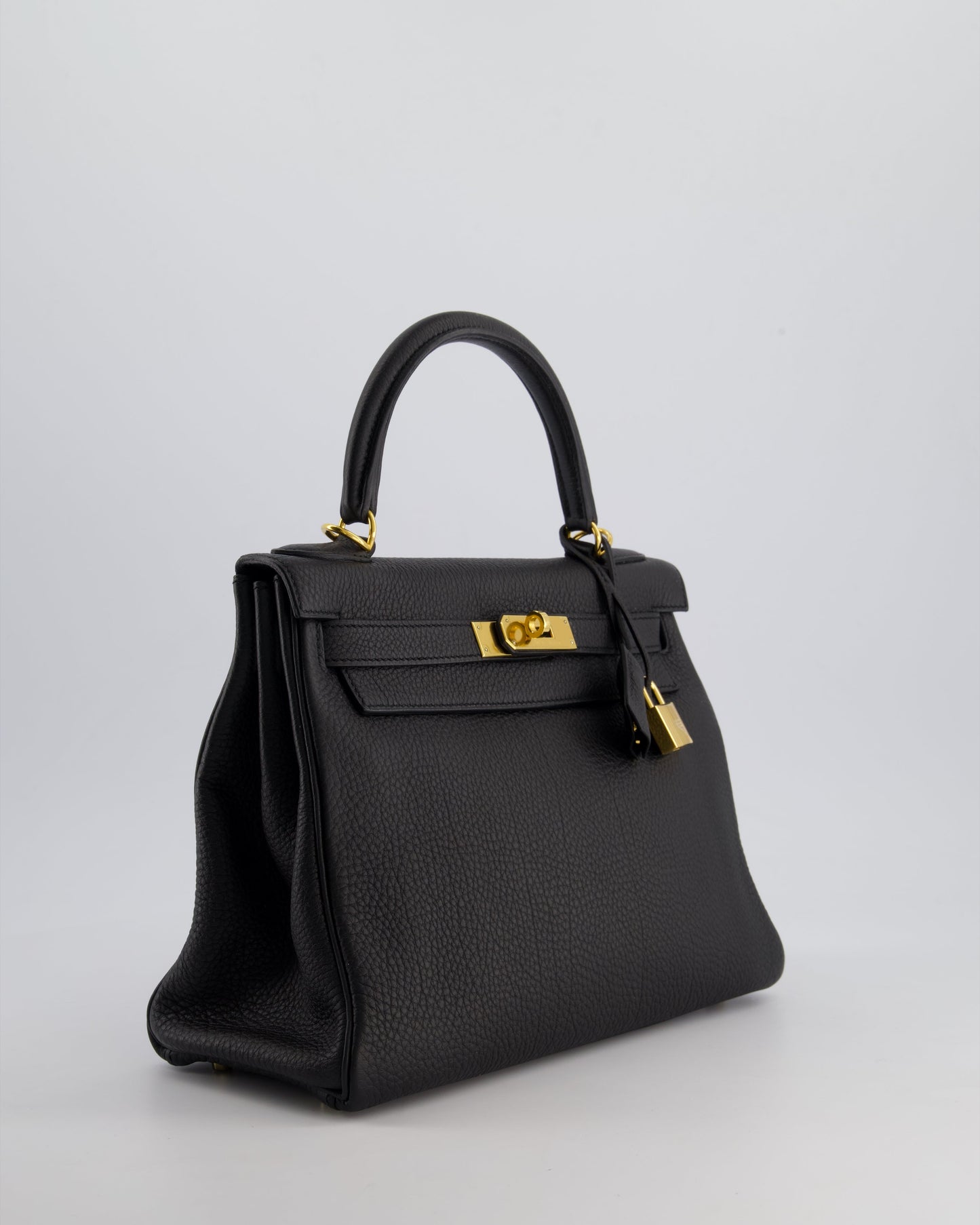 Hermès Kelly 28cm Retourne Bag in Black Togo Leather with Gold Hardware