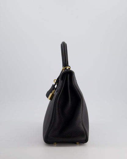 Hermès Kelly 28cm Retourne Bag in Black Togo Leather with Gold Hardware