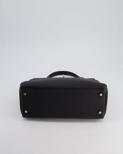 Hermès Kelly 28cm Retourne Bag in Black Togo Leather with Gold Hardware