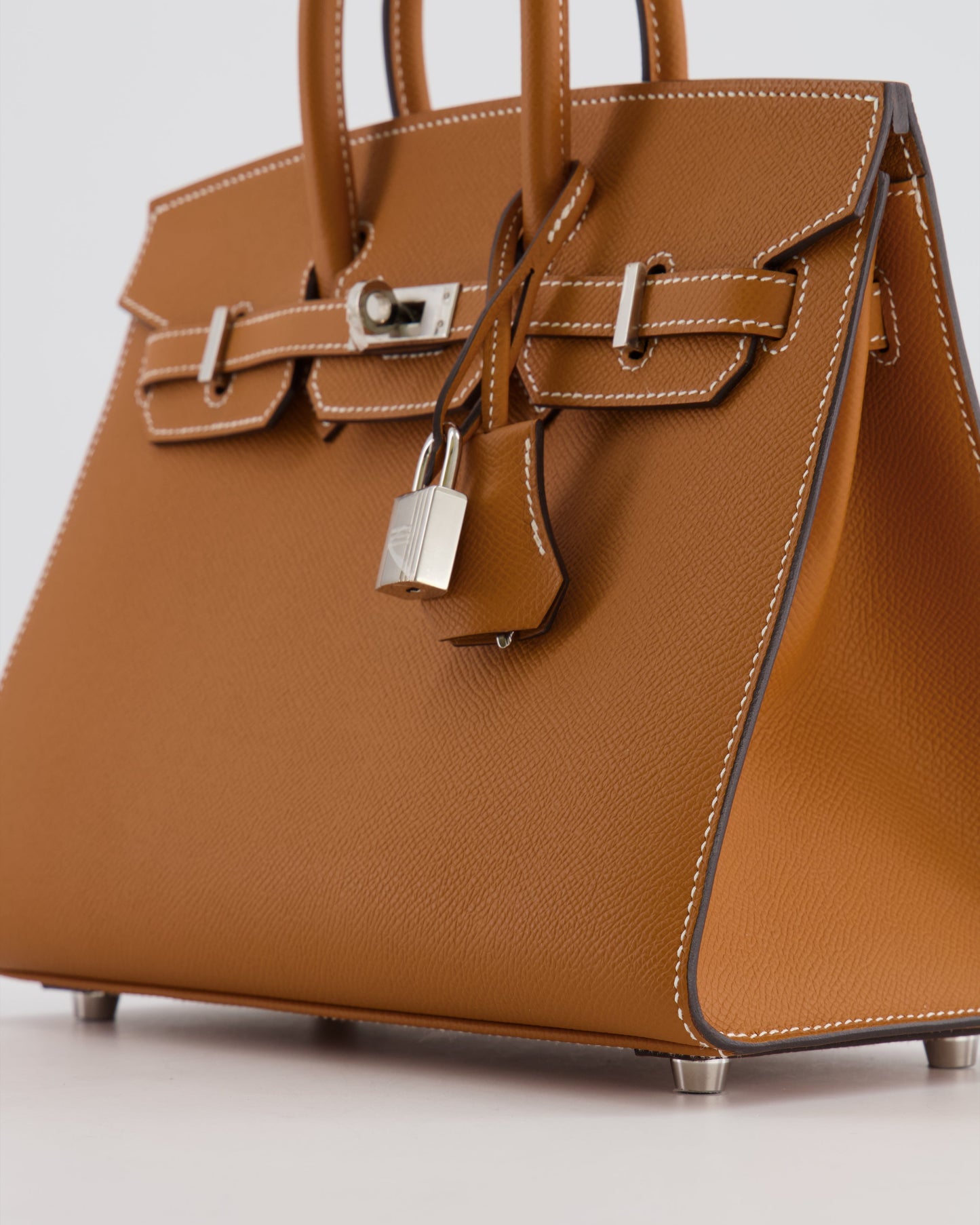 Hermès Birkin Sellier 25cm Bag in Toffee Epsom Leather with Palladium Hardware