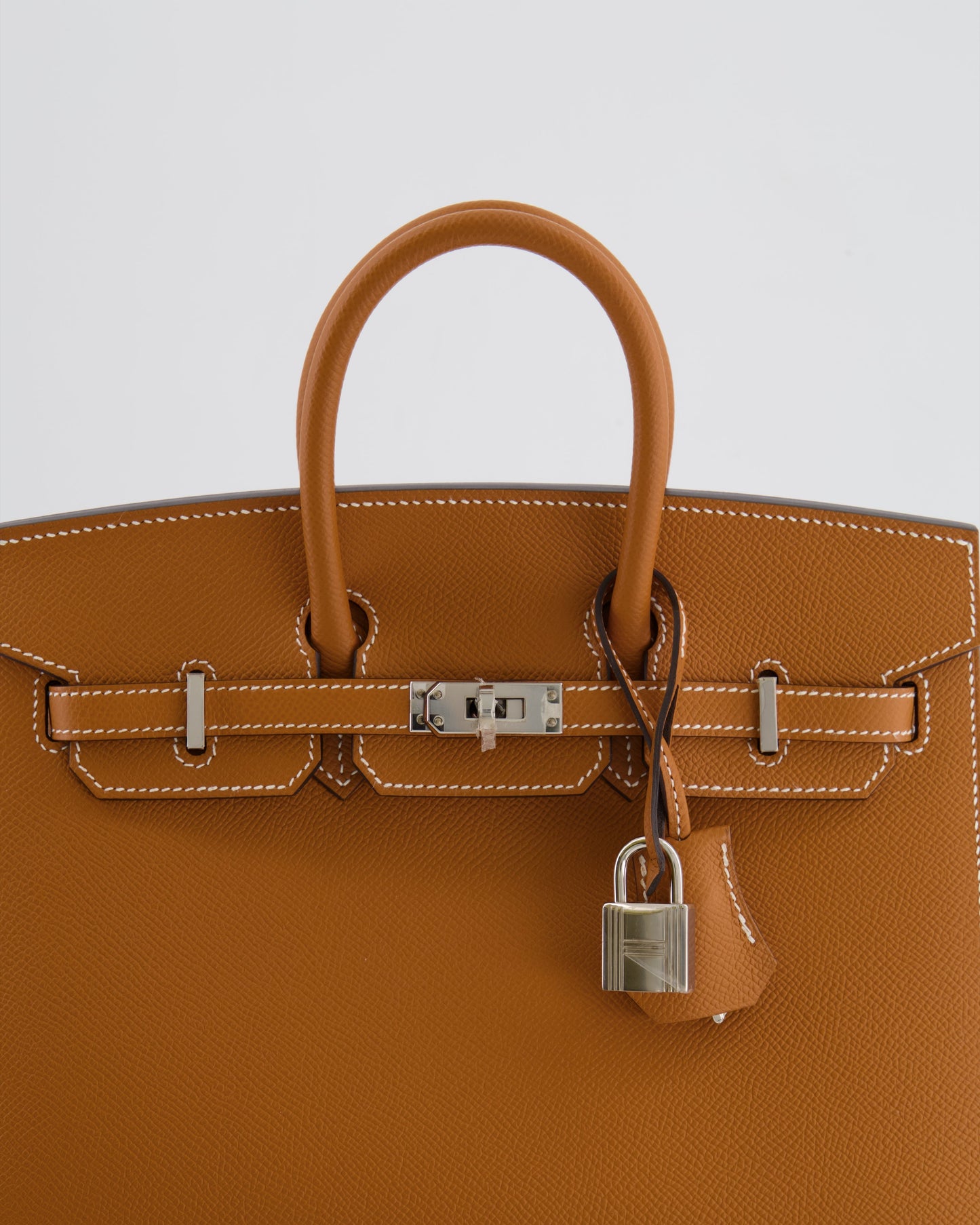 Hermès Birkin Sellier 25cm Bag in Toffee Epsom Leather with Palladium Hardware