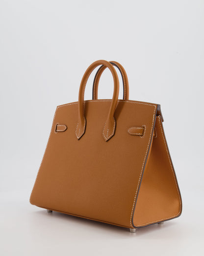 Hermès Birkin Sellier 25cm Bag in Toffee Epsom Leather with Palladium Hardware
