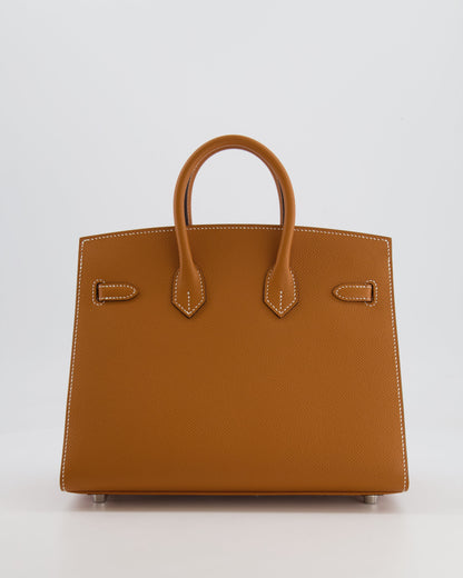 Hermès Birkin Sellier 25cm Bag in Toffee Epsom Leather with Palladium Hardware