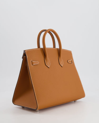Hermès Birkin Sellier 25cm Bag in Toffee Epsom Leather with Palladium Hardware