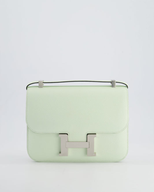 *RARE* Hermès Constance III Miroir 1 - 24cm Bag in Vert Fizz Epsom Leather with Palladium Hardware