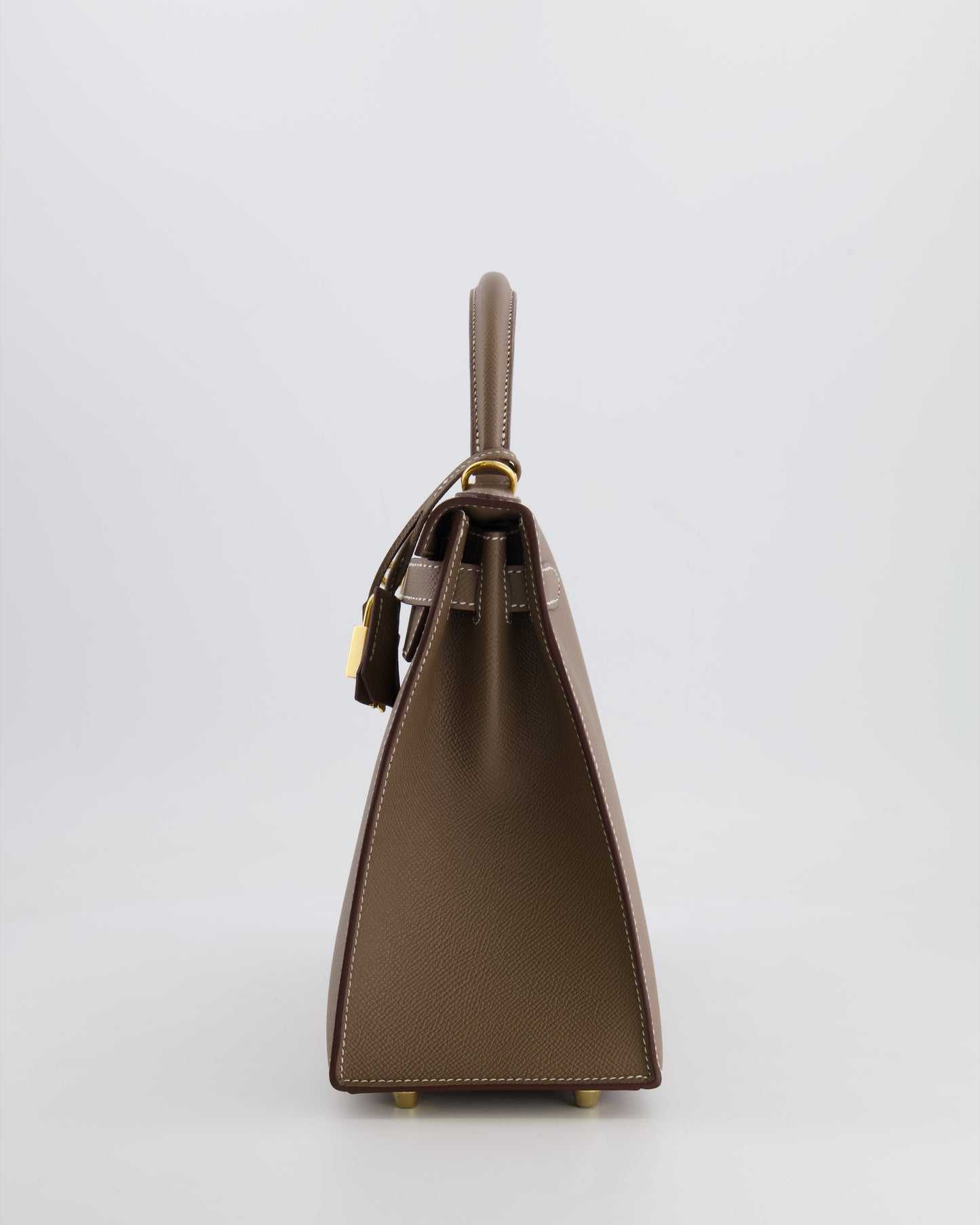 Hermès Kelly Sellier Bag 28cm in Etoupe Epsom Leather with Gold Hardware