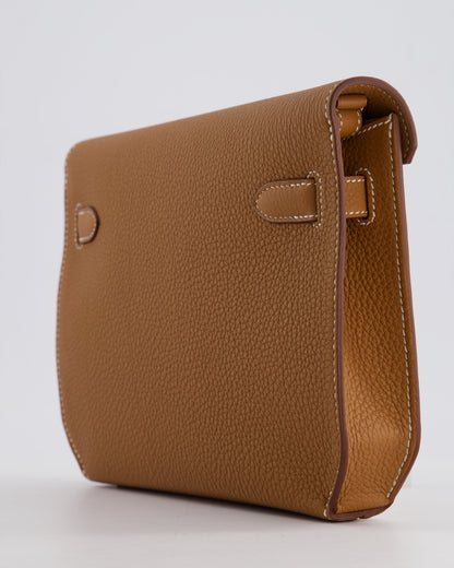 *RARE* Hermès Kelly Depeches Pouch 25cm Bag in Gold Togo Leather with Palladium Hardware