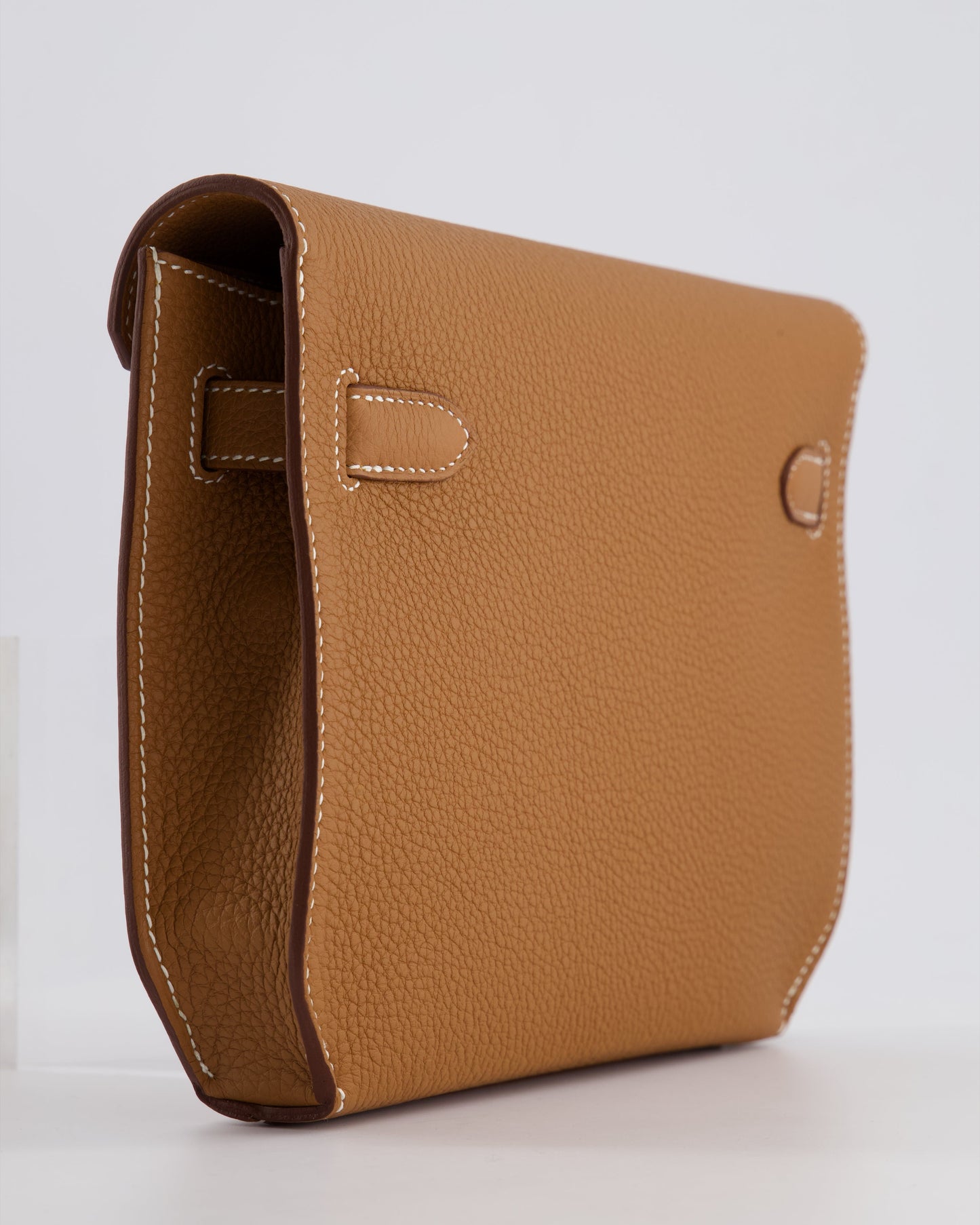 *RARE* Hermès Kelly Depeches Pouch 25cm Bag in Gold Togo Leather with Palladium Hardware