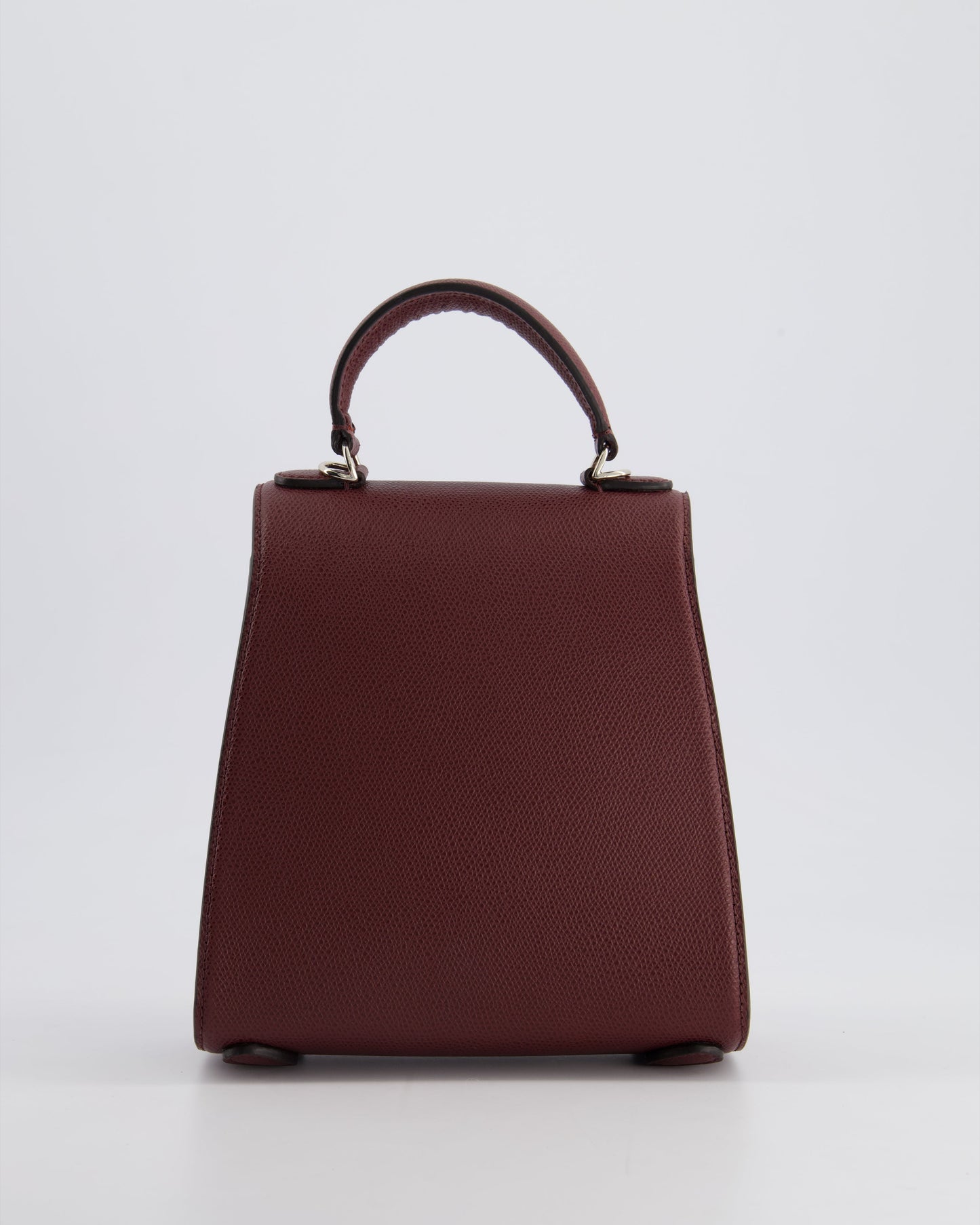 Simone Rocha Oxblood Valentine Bag in Grained Calfskin Leather with Silver Hardware RRP £1,195