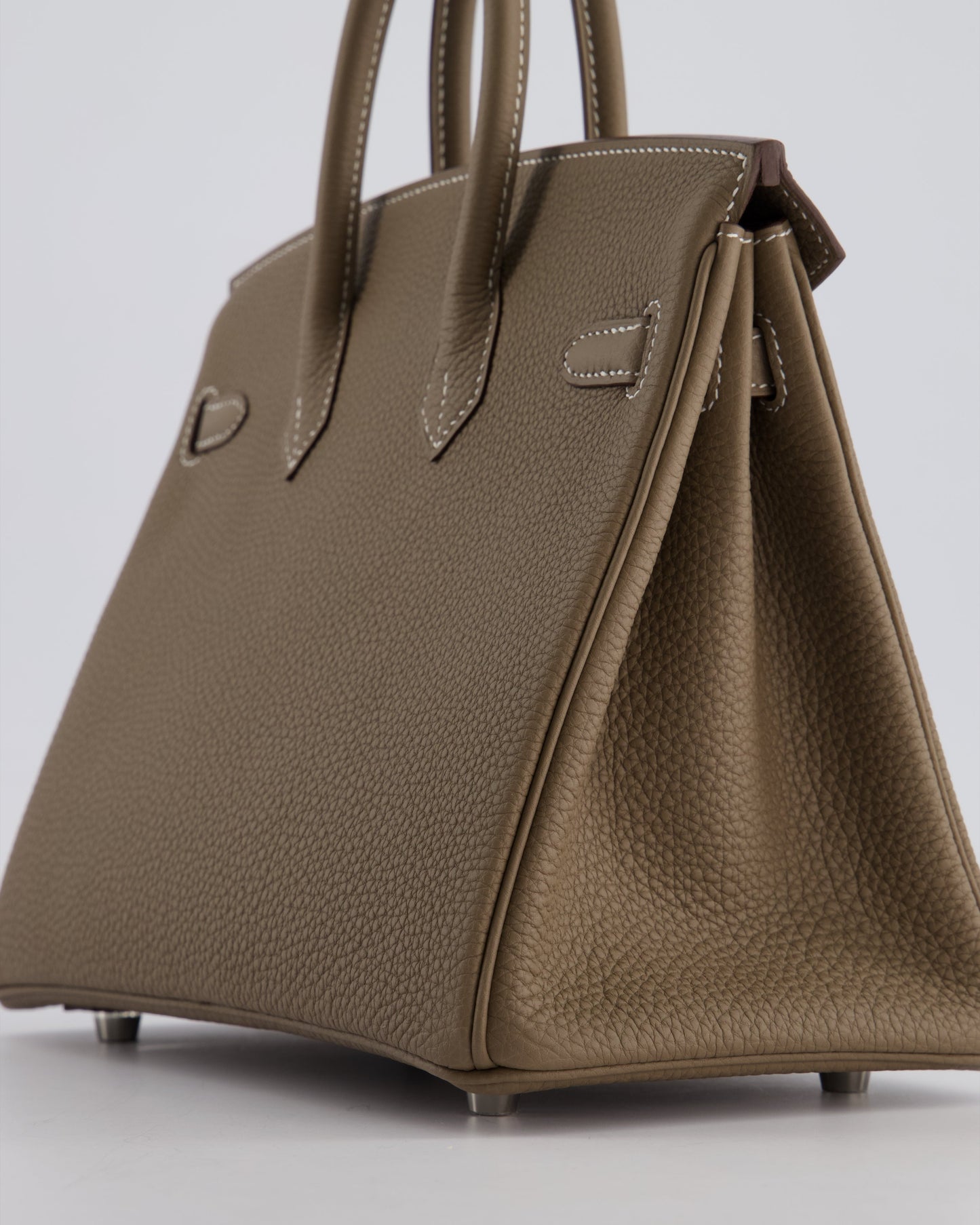 *HOT* Hermès Birkin Retourne 25cm Bag in Etoupe Togo Leather with Palladium Hardware