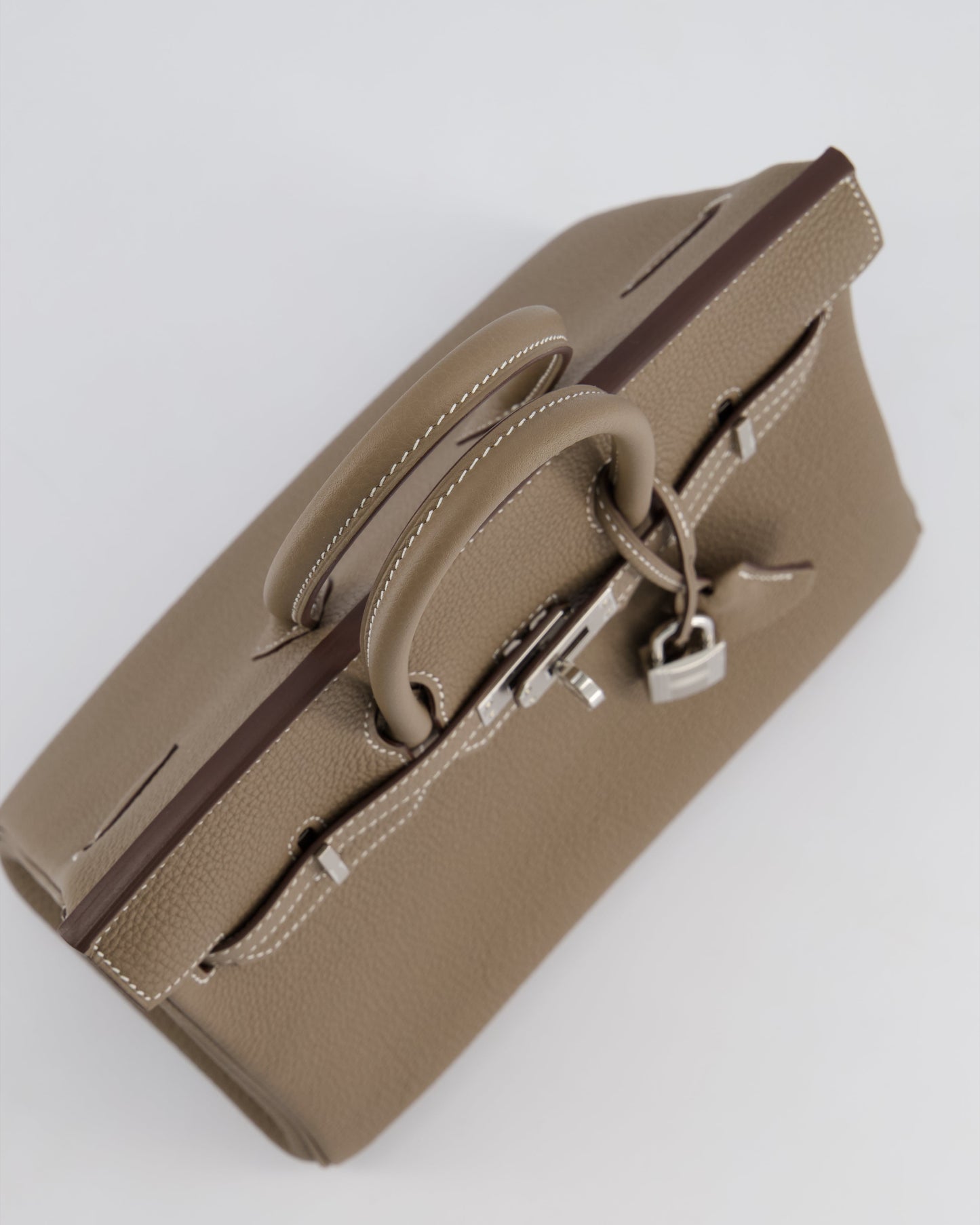 *HOT* Hermès Birkin Retourne 25cm Bag in Etoupe Togo Leather with Palladium Hardware