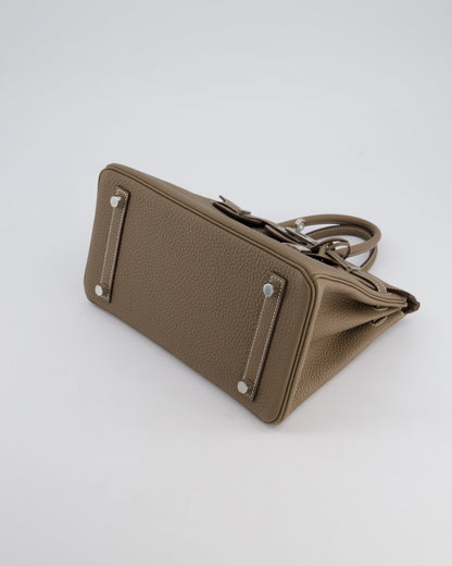 *HOT* Hermès Birkin Retourne 25cm Bag in Etoupe Togo Leather with Palladium Hardware