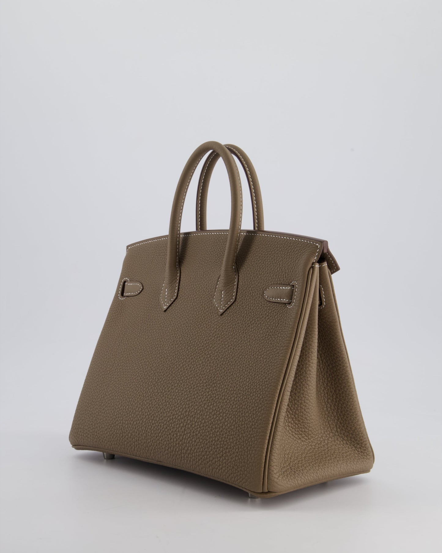 *HOT* Hermès Birkin Retourne 25cm Bag in Etoupe Togo Leather with Palladium Hardware