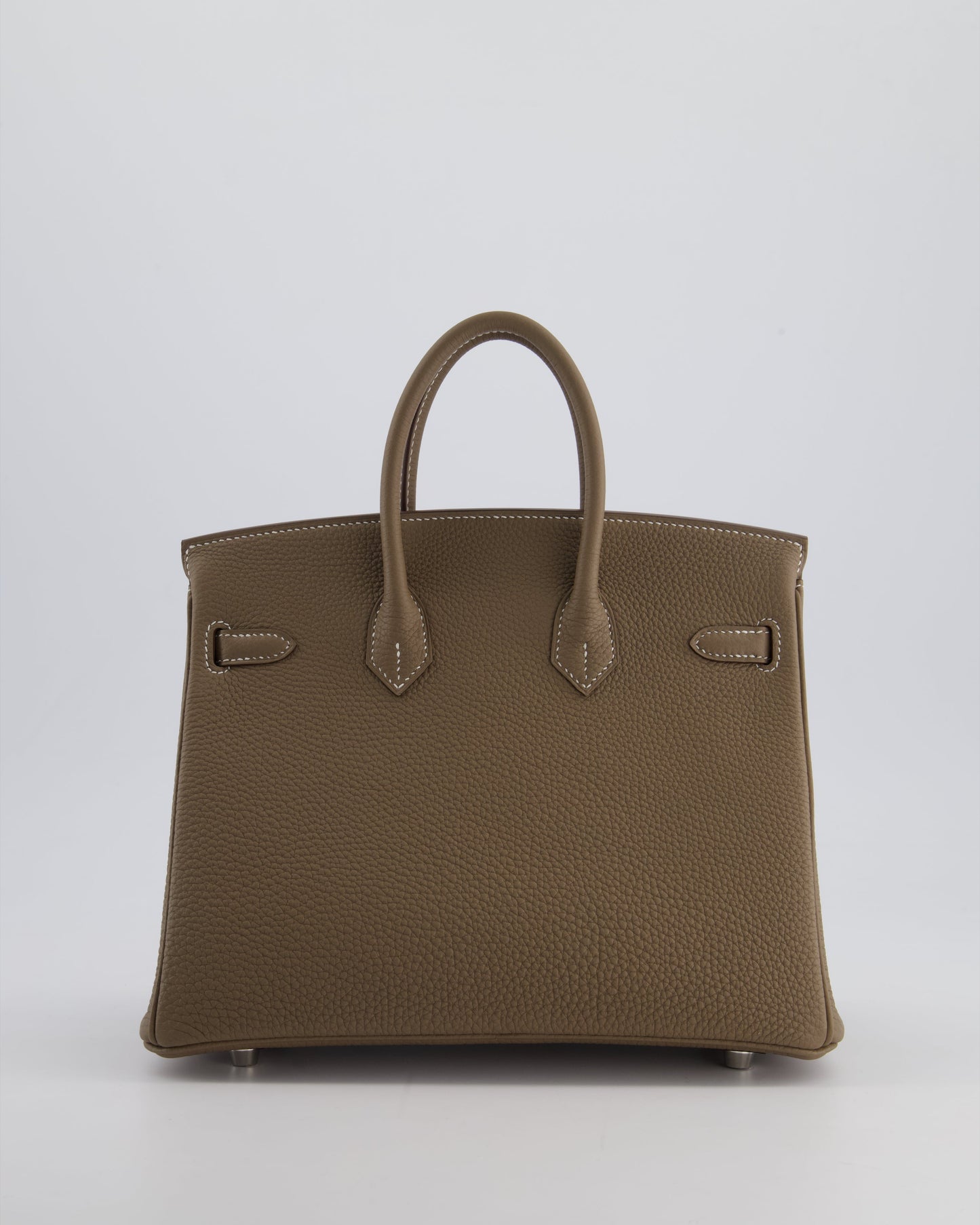 *HOT* Hermès Birkin Retourne 25cm Bag in Etoupe Togo Leather with Palladium Hardware