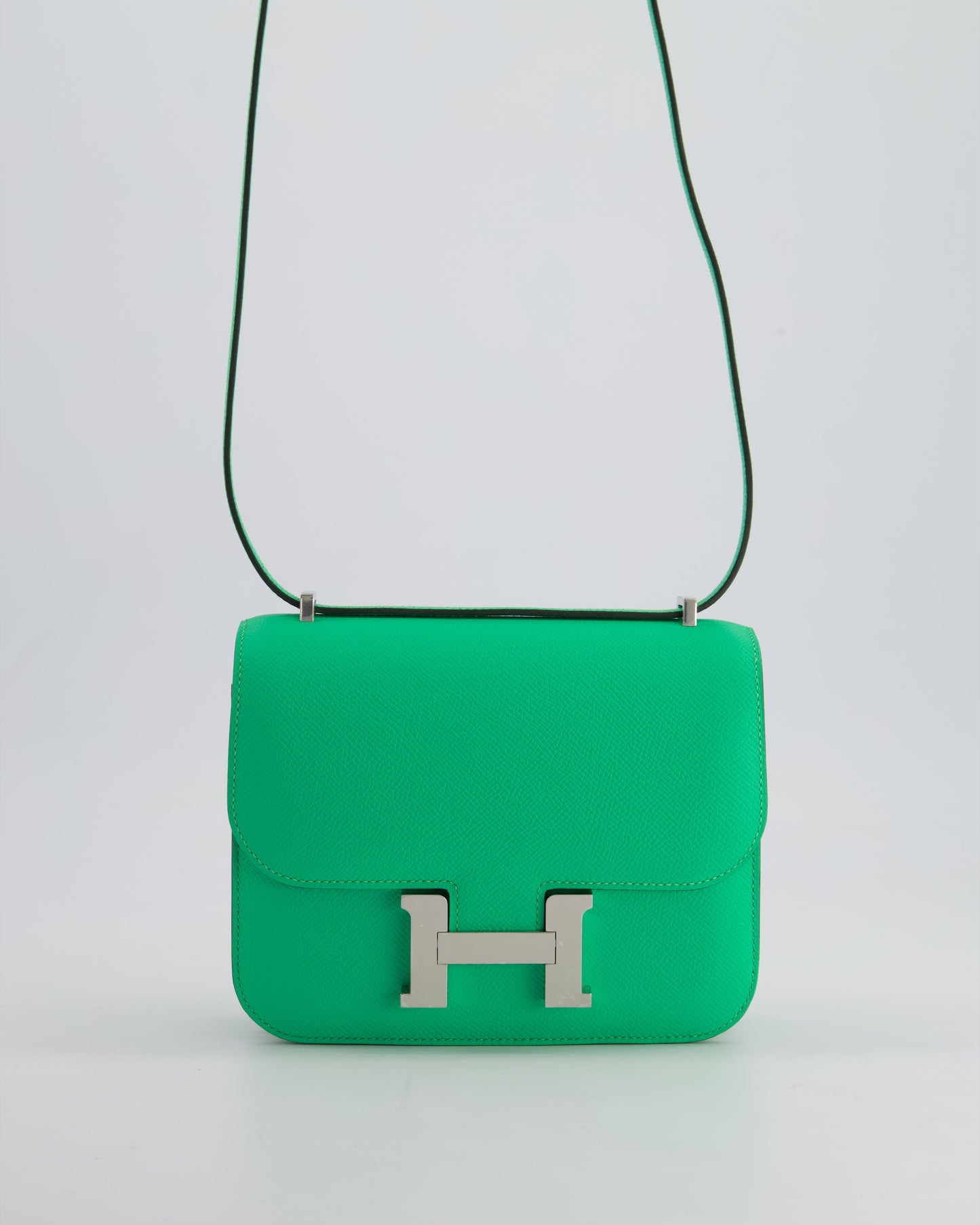 *RARE COLOUR* Hermès Constance III Mini Miroir 18cm Bag in Vert Comics Epsom Leather with Palladium Hardware