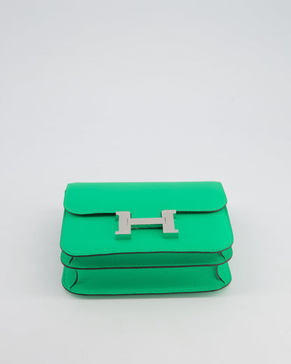 *RARE COLOUR* Hermès Constance III Mini Miroir 18cm Bag in Vert Comics Epsom Leather with Palladium Hardware