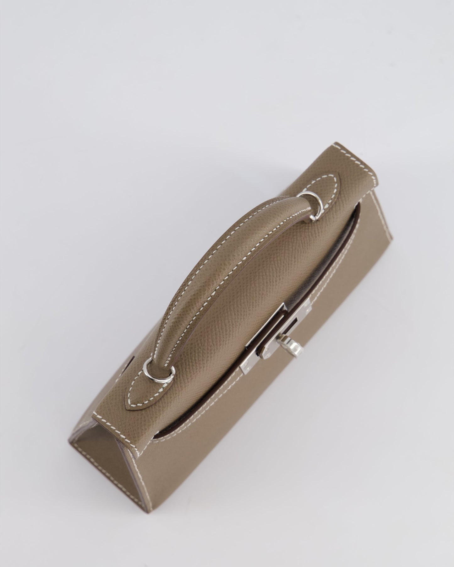 *HOT* Hermes Mini Kelly II 20cm in Etoupe Epsom Leather with Palladium Hardware