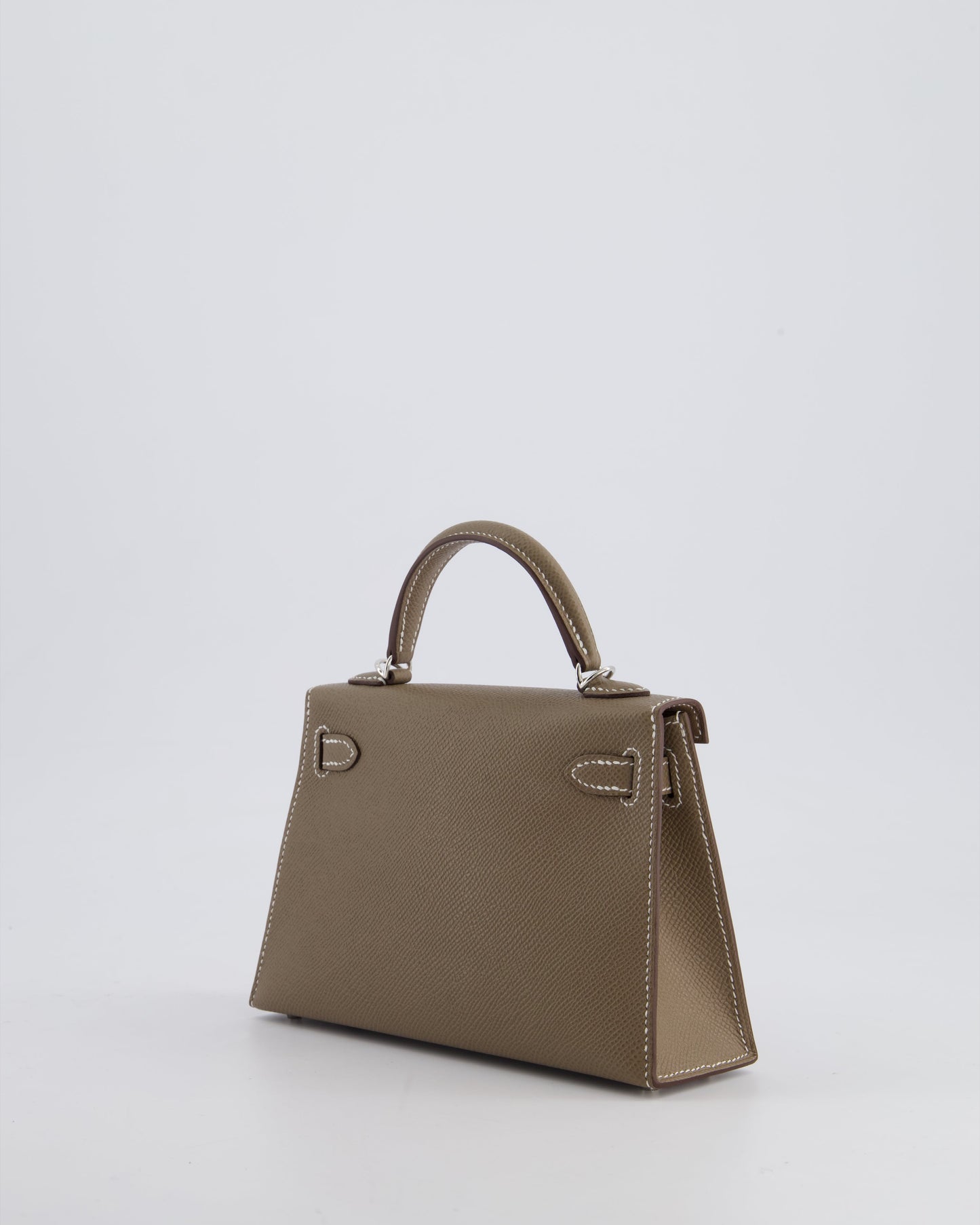 *HOT* Hermes Mini Kelly II 20cm in Etoupe Epsom Leather with Palladium Hardware
