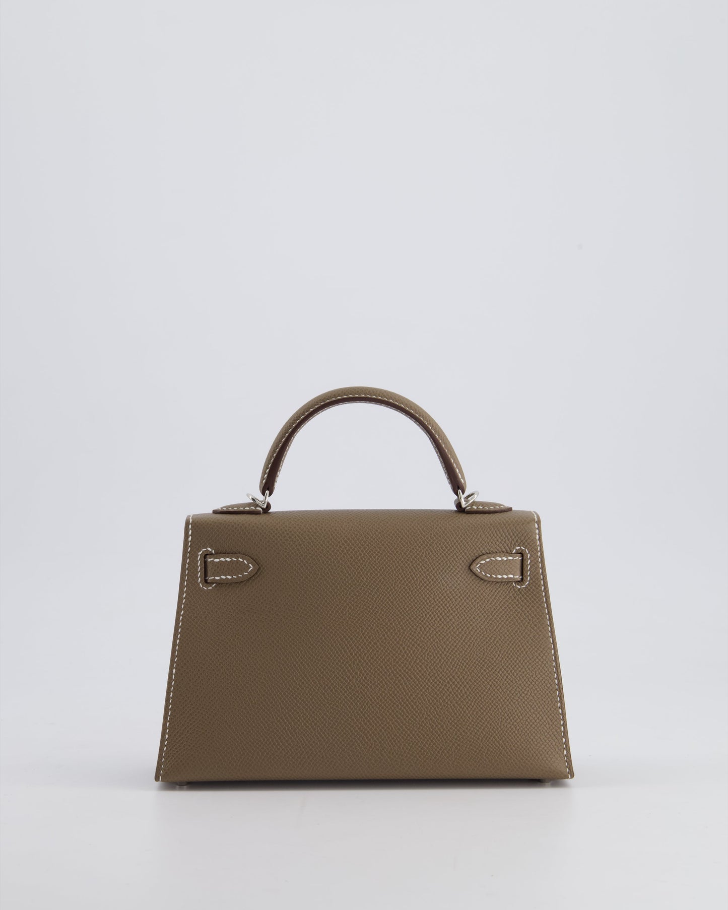 *HOT* Hermes Mini Kelly II 20cm in Etoupe Epsom Leather with Palladium Hardware
