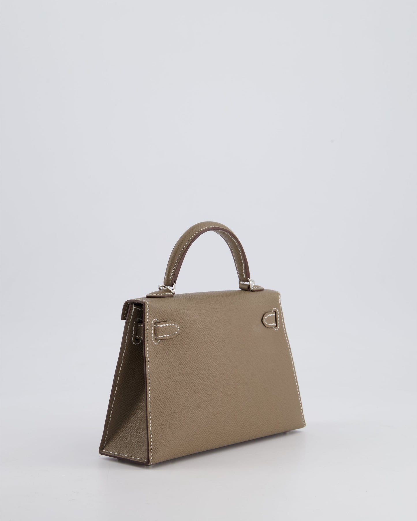 *HOT* Hermes Mini Kelly II 20cm in Etoupe Epsom Leather with Palladium Hardware