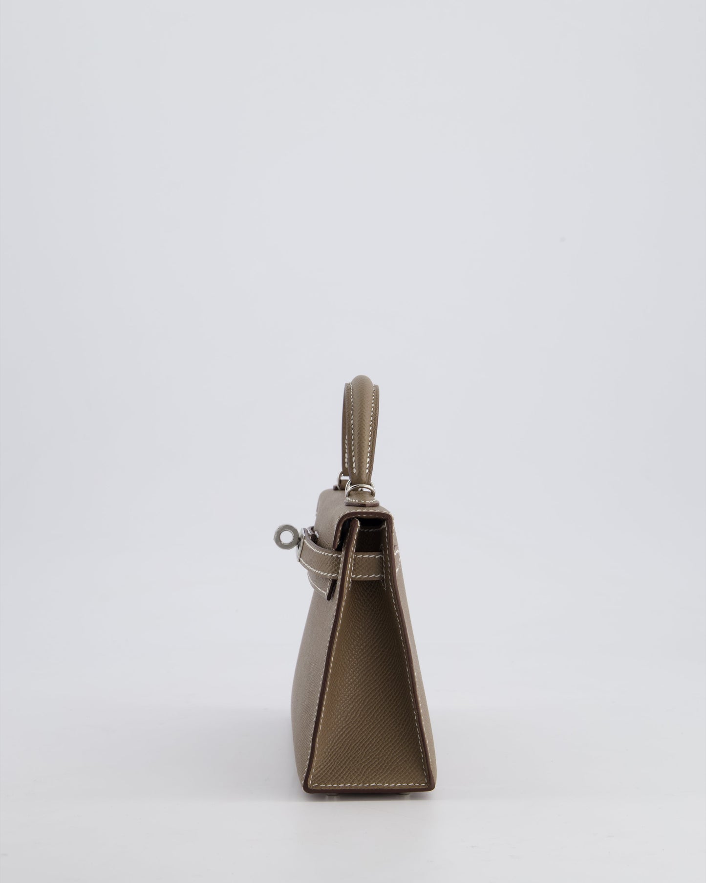 *HOT* Hermes Mini Kelly II 20cm in Etoupe Epsom Leather with Palladium Hardware