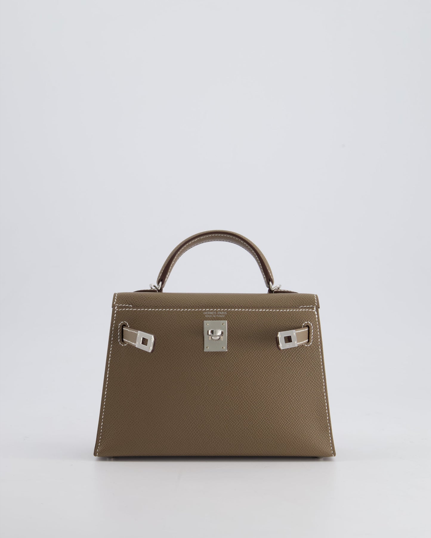 *HOT* Hermes Mini Kelly II 20cm in Etoupe Epsom Leather with Palladium Hardware
